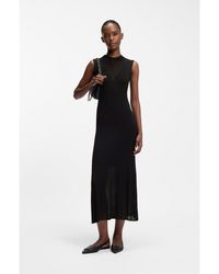 HUGO - Ribbed Dress With Colour-Blocked Effect - Lyst