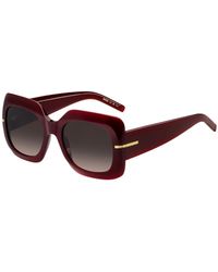 BOSS - Burgundy-Acetate Sunglasses With-Tone Hinges - Lyst