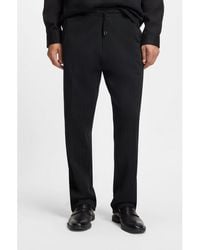 HUGO - Cotton-Blend Tracksuit Bottoms With Drop-Needle Stripe - Lyst