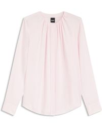 BOSS - Camicetta Regular Fit Senza Collo - Lyst