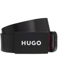 HUGO - Black Men's Business Belts Size 36 - Lyst