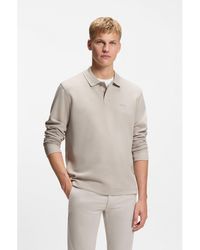 BOSS - Waffle-Knit Cotton-Blend Polo Shirt - Lyst