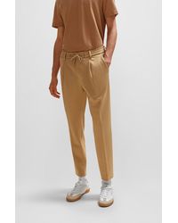 BOSS - Relaxed-fit Drawstring Trousers In Bi-stretch Fabric - Lyst