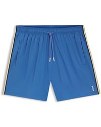 BOSS - Swim Shorts With Signature Stripe And Logo - Lyst