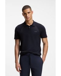 BOSS - Cotton-Blend Knit Polo With Bodymapping Structure - Lyst