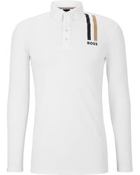 BOSS - Equestrian Show Shirt With Signature Stripe And Logo - Lyst
