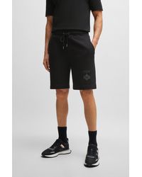 BOSS - X Nfl Cotton-terry Shorts With Special Artwork - Lyst