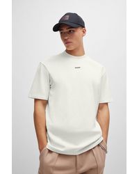 HUGO - Relaxed-fit T-shirt In Cotton With Logo Print - Lyst