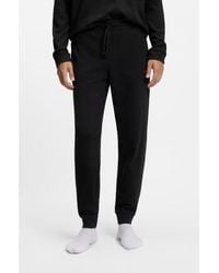 HUGO - Cotton-Blend Pyjama Bottoms With Embroidered Logo - Lyst
