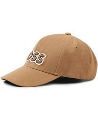 BOSS by HUGO BOSS X Alica Schmidt Cotton-twill Cap With Logo Patch - Natural
