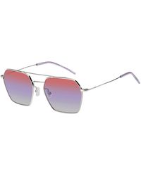 BOSS - Double-Bridge Sunglasses With Multicoloured Lenses - Lyst