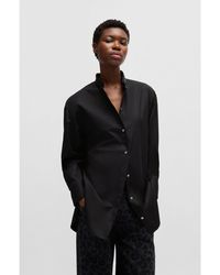 BOSS - Naomi X Oversized-Fit Blouse - Lyst