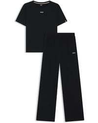 BOSS - Pyjama Van Stretchkatoen Met Logodetails - Lyst