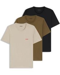 HUGO - Three-Pack Of Underwear T-Shirts - Lyst