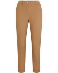 BOSS - Pantalon Regular Fit en twill de coton stretch - Lyst
