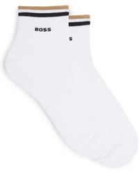 BOSS - Signature Stripe Short-Length Cotton Socks - Lyst