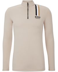 BOSS - Trainingsshirt Voor Ruitersport Met Kenmerkende Strepen En Logo - Lyst