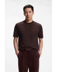BOSS - Windowpane-Check T-Shirt - Lyst