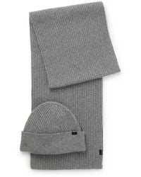 BOSS - Gift-Boxed Hat And Scarf Set - Lyst