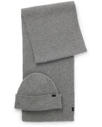 BOSS - Gift-Boxed Hat And Scarf Set - Lyst