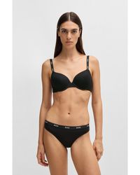 BOSS - Stretch-Jersey Briefs With Logo Waistband - Lyst