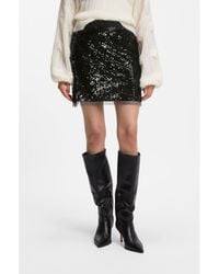 BOSS - A-Line Mini Skirt With All-Over Sequins - Lyst