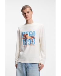 HUGO - Cotton-Jersey T-Shirt With Graphic Print - Lyst