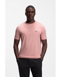 BOSS - Stretch-Cotton T-Shirt With Logo Detail - Lyst