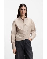 BOSS - Regular-Fit Blouse - Lyst