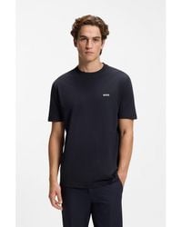BOSS - Stretch-Cotton T-Shirt With Logo Detail - Lyst