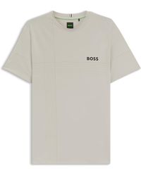 BOSS - Slim-Fit Actief T-Shirt Van Stretchjersey Met Vochtbeheersing - Lyst