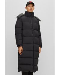 BOSS by HUGO BOSS - Long-length Down Puffer Coat With Water-repellent Finish - Lyst