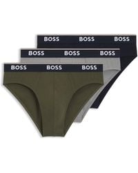 BOSS - Three-Pack Of Logo-Waistband Briefs - Lyst