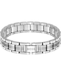 BOSS - Modern Bracelet With Understated Brand Details - Lyst