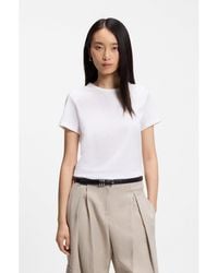 BOSS - Cotton-Jersey Slim-Fit T-Shirt With Double B Monogram - Lyst