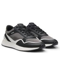 BOSS - Mesh Trainers With Ribbed Sole - Lyst