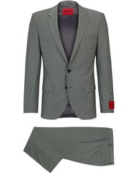 HUGO - Slim-Fit Anzug aus Stretch-Gewebe in Mohair-Optik - Lyst