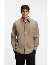 BOSS - Regular-Fit Cotton Shirt - Lyst