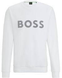 BOSS - Sweatshirt Van Een Katoenmix Met 3d-gevormd Logo - Lyst