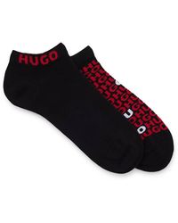 HUGO - Two-pack Of Ankle Socks With Logos - Lyst