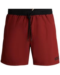 BOSS - Short de bain à séchage rapide et logo imprimé - Lyst