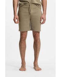 BOSS - Cotton-Blend Pyjama Shorts With Embroidered Logo - Lyst