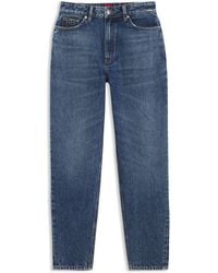 HUGO - Mom-Fit Jeans Van Blauw Denim - Lyst