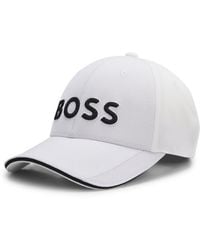 BOSS - Knitted-Piqué Six-Panel Cap With Embroidered Logo - Lyst