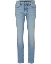 BOSS - Slim-fit Jeans Van Comfortabel Felblauw Stretchdenim - Lyst