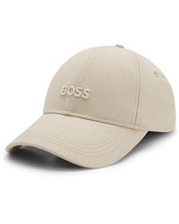 BOSS - Cotton-Twill Cap With Tonal Embroidered Logo - Lyst