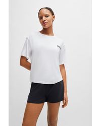 HUGO - Relaxed-fit Pyjama T-shirt With Printed Logo - Lyst