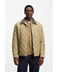 BOSS - Water-Repellent Jacket With Mixed Quilting - Lyst