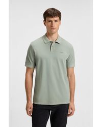 BOSS - Cotton-Piqué Polo Shirt With Logo Print - Lyst