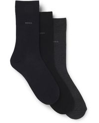 BOSS - Stretch Cotton-Blend Crew Socks - Lyst